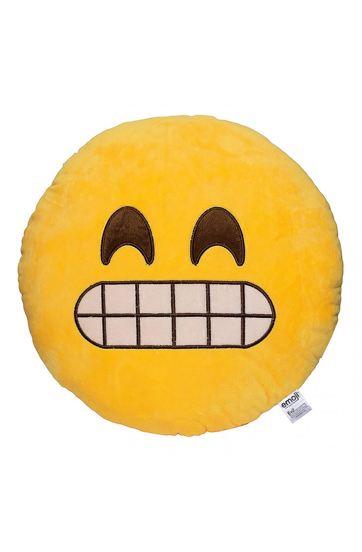 EvZ Official Certified Smirking Plush Pillow - 32cm Large Soft Smirking Face Emoticon Cushion - Funny Sassy Decorative Stuffed Toy for Gaming Room, Office (Yellow) EvZ Official Certified Smirking Plush Pillow - 32cm Large Soft Smirking Face Emoticon Cushion - Funny Sassy Decorative Stuffed Toy for Gaming Room, Office (Yellow)