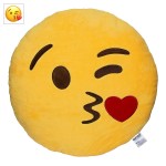 EvZ Official Certified Throwing Kiss Plush Pillow - 32cm Large Soft Winking Face Emoticon Cushion with Red Heart - Cute Romantic Decorative Stuffed Toy for Girlfriend, Kids & Sweet Decor (Yellow) EvZ Official Certified Throwing Kiss Plush Pillow - 32cm Large Soft Winking Face Emoticon Cushion with Red Heart - Cute Romantic Decorative Stuffed Toy for Girlfriend, Kids & Sweet Decor (Yellow)