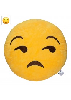 EvZ® 32cm Emoji Smiley Emoticon Yellow Round Cushion Pillow Stuffed Plush Soft Toy
