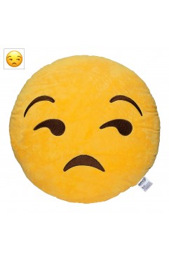 EvZ® 32cm Emoji Smiley Emoticon Yellow Round Cushion Pillow Stuffed Plush Soft Toy