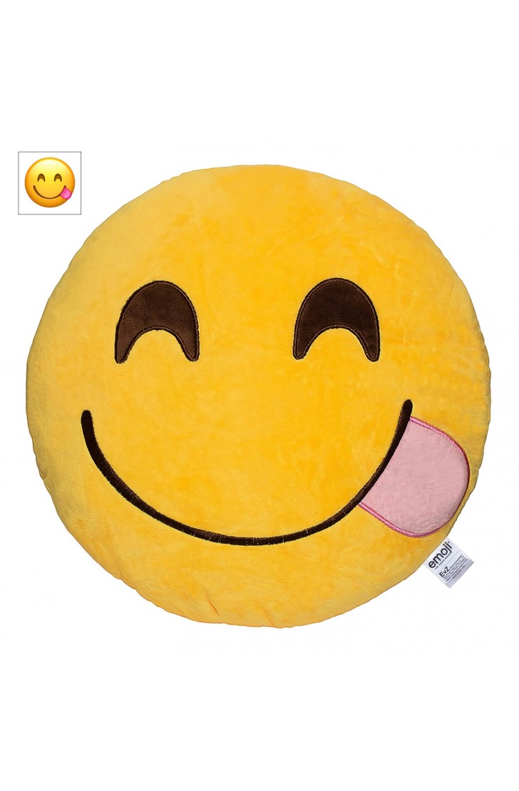 EvZ Official Certified Yum Plush Pillow - 32cm Large Soft Savory Face Emoticon Cushion - Cute Decorative Stuffed Toy for Kitchen, Dining Room & Foodie Gift (Yellow) EvZ Official Certified Yum Plush Pillow - 32cm Large Soft Savory Face Emoticon Cushion - Cute Decorative Stuffed Toy for Kitchen, Dining Room & Foodie Gift (Yellow)