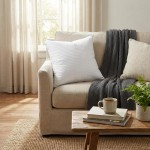 EvZ Set of 2 Overstuffed Pillow Inserts 18x18 - Premium Soft Square Decorative Sham Stuffers - Hypoallergenic Polyester Filling Cushion Forms for Couch, Sofa & Bed - White Striped (18" x 18") EvZ Set of 2 Overstuffed Pillow Inserts 18x18 - Premium Soft Square Decorative Sham Stuffers - Hypoallergenic Polyester Filling Cushion Forms for Couch, Sofa & Bed - White Striped (18" x 18")
