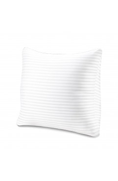 EvZ Premium Stuffer Pillow Insert Sham Square Form Polyester, 18" L X 18" W, Standard White Striped, for 18" Covers
