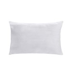 EvZ Homie Premium Stuffer Pillow Insert Sham Rectangular Form Polyester, 20" L X 12" W, Standard White Striped