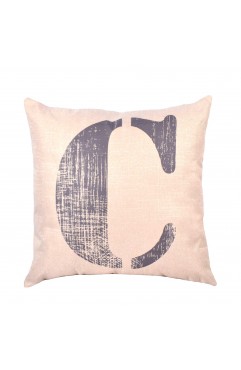 EvZ Graffiti Letter C Throw Pillow Cover, 18x18 Inch Decorative Alphabet Pillowcase, Modern Colorful Paint Pattern Square Cushion Case for Sofa Couch Bedroom Decor, Personalized Gift for Letter C