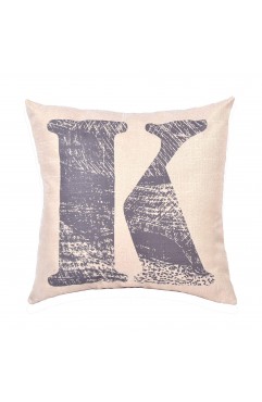 EvZ Graffiti Letter K Throw Pillow Cover, 18x18 Inch Decorative Alphabet Pillowcase, Modern Colorful Paint Pattern Square Cushion Case for Sofa Couch Bedroom Decor, Personalized Gift for Letter K