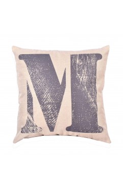EvZ Graffiti Letter M Throw Pillow Cover, 18x18 Inch Decorative Alphabet Pillowcase, Modern Colorful Paint Pattern Square Cushion Case for Sofa Couch Bedroom Decor, Personalized Gift for Letter M