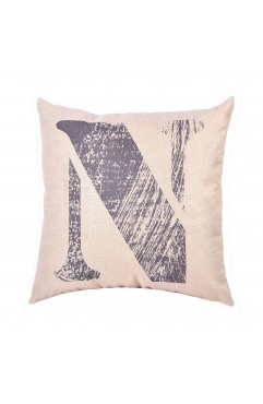 EvZ Graffiti Letter N Throw Pillow Cover, 18x18 Inch Decorative Alphabet Pillowcase, Modern Colorful Paint Pattern Square Cushion Case for Sofa Couch Bedroom Decor, Personalized Gift for Letter N