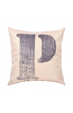EvZ Graffiti Letter P Throw Pillow Cover, 18x18 Inch Decorative Alphabet Pillowcase, Modern Colorful Paint Pattern Square Cushion Case for Sofa Couch Bedroom Decor, Personalized Gift for Letter P