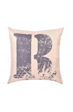 EvZ Graffiti Letter R Throw Pillow Cover, 18x18 Inch Decorative Alphabet Pillowcase, Modern Colorful Paint Pattern Square Cushion Case for Sofa Couch Bedroom Decor, Personalized Gift for Letter R