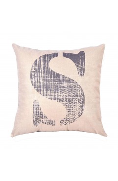 EvZ Graffiti Letter S Throw Pillow Cover, 18x18 Inch Decorative Alphabet Pillowcase, Modern Colorful Paint Pattern Square Cushion Case for Sofa Couch Bedroom Decor, Personalized Gift for Letter S