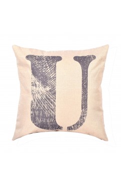 EvZ Graffiti Letter U Throw Pillow Cover, 18x18 Inch Decorative Alphabet Pillowcase, Modern Colorful Paint Pattern Square Cushion Case for Sofa Couch Bedroom Decor, Personalized Gift for Letter U