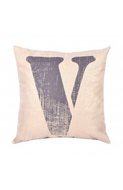 EvZ Graffiti Letter V Throw Pillow Cover, 18x18 Inch Decorative Alphabet Pillowcase, Modern Colorful Paint Pattern Square Cushion Case for Sofa Couch Bedroom Decor, Personalized Gift for Letter V