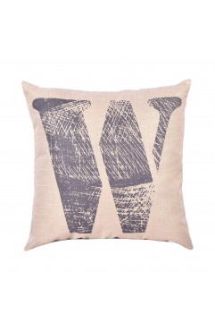 EvZ Graffiti Letter W Throw Pillow Cover, 18x18 Inch Decorative Alphabet Pillowcase, Modern Colorful Paint Pattern Square Cushion Case for Sofa Couch Bedroom Decor, Personalized Gift for Letter W