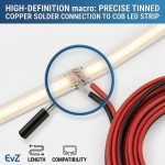 EvZ 20 AWG 2-Pin Extension Wire (66ft/20M), 2-Conductor Tinned Copper Flexible Electric Cable for 12V/24V Single Color 3528 5050 LED Strips, Red & Black Low Voltage DC Cord EvZ 20 AWG 2-Pin Extension Wire (66ft/20M), 2-Conductor Tinned Copper Flexible Electric Cable for 12V/24V Single Color 3528 5050 LED Strips, Red & Black Low Voltage DC Cord