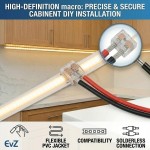 EvZ 20 AWG 2-Pin Extension Wire (66ft/20M), 2-Conductor Tinned Copper Flexible Electric Cable for 12V/24V Single Color 3528 5050 LED Strips, Red & Black Low Voltage DC Cord EvZ 20 AWG 2-Pin Extension Wire (66ft/20M), 2-Conductor Tinned Copper Flexible Electric Cable for 12V/24V Single Color 3528 5050 LED Strips, Red & Black Low Voltage DC Cord