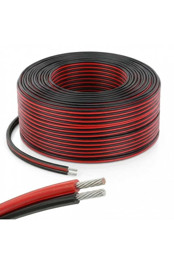 EvZ 20 AWG 2-Conductor Extension Wire (1936ft/590M Bulk Reel), Tinned Copper Stranded Low Voltage 12V/24V DC Power Cable, Red & Black Parallel Cord for Large Scale LED Strip, Audio & Marine Projects EvZ 20 AWG 2-Conductor Extension Wire (1936ft/590M Bulk Reel), Tinned Copper Stranded Low Voltage 12V/24V DC Power Cable, Red & Black Parallel Cord for Large Scale LED Strip, Audio & Marine Projects