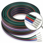 EvZ 22 Gauge 5Pin Extension Wire, EvZ 22AWG 5 Conductor Parallel Electric Cable Cord for RGBW LED Strips 3528 5050, Black-Green-Red-Blue-White, 33ft/10M EvZ 22 Gauge 5Pin Extension Wire, EvZ 22AWG 5 Conductor Parallel Electric Cable Cord for RGBW LED Strips 3528 5050, Black-Green-Red-Blue-White, 33ft/10M