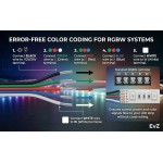 EvZ 22 AWG 5-Pin RGBW LED Extension Cable (66ft/20m) - 5 Conductor 22 Gauge Parallel Hookup Wire for 5050 3528 RGB+White LED Strips, 12V/24V DC Ribbon Lights, Flexible tinned Copper (B-G-R-B-W) EvZ 22 AWG 5-Pin RGBW LED Extension Cable (66ft/20m) - 5 Conductor 22 Gauge Parallel Hookup Wire for 5050 3528 RGB+White LED Strips, 12V/24V DC Ribbon Lights, Flexible tinned Copper (B-G-R-B-W)