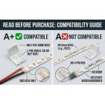 EvZ 10-Pack 2-Pin 10mm LED Strip Connector Jumper, Solderless LED Connector for 5050 Single Color Flexible Light Strips, 10mm Wide Strip to Strip Extension Wire (6-Inch / 14cm Length) EvZ 10-Pack 2-Pin 10mm LED Strip Connector Jumper, Solderless LED Connector for 5050 Single Color Flexible Light Strips, 10mm Wide Strip to Strip Extension Wire (6-Inch / 14cm Length)