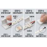 EvZ 10-Pack 2-Pin 10mm LED Strip Connector Jumper, Solderless LED Connector for 5050 Single Color Flexible Light Strips, 10mm Wide Strip to Strip Extension Wire (6-Inch / 14cm Length) EvZ 10-Pack 2-Pin 10mm LED Strip Connector Jumper, Solderless LED Connector for 5050 Single Color Flexible Light Strips, 10mm Wide Strip to Strip Extension Wire (6-Inch / 14cm Length)