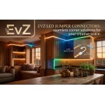 EvZ 10-Pack LED Strip Light Connectors, 4 Pin 10mm Wide Solderless Adapter for 5050 RGB Strip to Strip Jumper, 14cm/5.5in Flexible Extension Wire, Gapless Connection for Corners and Obstacles EvZ 10-Pack LED Strip Light Connectors, 4 Pin 10mm Wide Solderless Adapter for 5050 RGB Strip to Strip Jumper, 14cm/5.5in Flexible Extension Wire, Gapless Connection for Corners and Obstacles