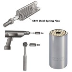 Universal Socket, EvZ Professional 11-32mm Multi-Function Ratchet Wrench Grip Power Drill Adapter Tools DIY Gift for Men Him Husband Dad Father Handyman Women Universal Socket, EvZ Professional 11-32mm Multi-Function Ratchet Wrench Grip Power Drill Adapter Tools DIY Gift for Men Him Husband Dad Father Handyman Women