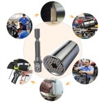 Universal Socket, EvZ Professional 11-32mm Multi-Function Ratchet Wrench Grip Power Drill Adapter Tools DIY Gift for Men Him Husband Dad Father Handyman Women Universal Socket, EvZ Professional 11-32mm Multi-Function Ratchet Wrench Grip Power Drill Adapter Tools DIY Gift for Men Him Husband Dad Father Handyman Women
