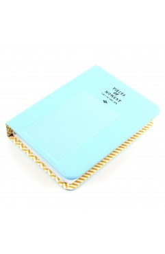 EvZ 64 Pockets Photo Album for Mini Fuji Instax Polaroid & Name Card Blue