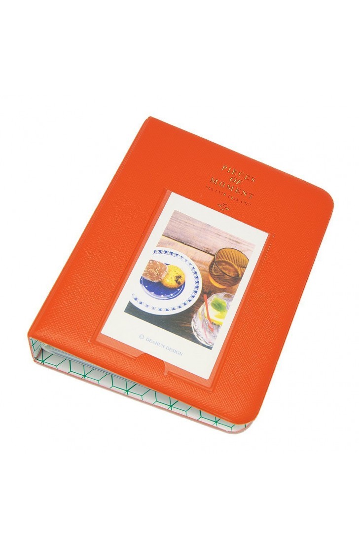 EvZ 64 Pockets Photo Album for Mini Fuji Instax Polaroid & Name Card Orange EvZ 64 Pockets Photo Album for Mini Fuji Instax Polaroid & Name Card Orange