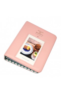 EvZ 64 Pockets Photo Album for Mini Fuji Instax Polaroid & Name Card Pink