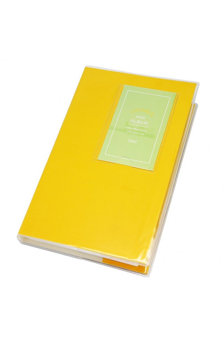 84 Pockets Photo Album for Mini Fuji Instax Polaroid & Name Card Yellow 84 Pockets Photo Album for Mini Fuji Instax Polaroid & Name Card Yellow