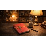 EvZ Classic Vintage Leather Writing Journal Notebook - Vibrant Red Retro Diary with Antique Key, Blank Kraft Pages, Perfect Travel Sketchbook & Holiday Gift - 5.6" x 4.2", 160 Sheets / 320 Pages, Unique Key Bound Cord Closure EvZ Classic Vintage Leather Writing Journal Notebook - Vibrant Red Retro Diary with Antique Key, Blank Kraft Pages, Perfect Travel Sketchbook & Holiday Gift - 5.6" x 4.2", 160 Sheets / 320 Pages, Unique Key Bound Cord Closure