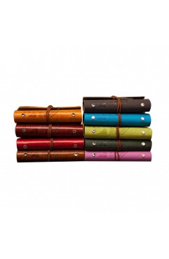 Customize! Vintage PU Leather Cover Loose Leaf Blank Notebook Journal Diary Gift, 200 Count