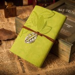 EvZ Vintage Light Green PU Leather Cover Loose Leaf Blank Notebook Journal Diary Gift EvZ Vintage Light Green PU Leather Cover Loose Leaf Blank Notebook Journal Diary Gift