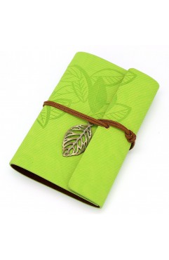 EvZ Vintage Light Green PU Leather Cover Loose Leaf Blank Notebook Journal Diary Gift