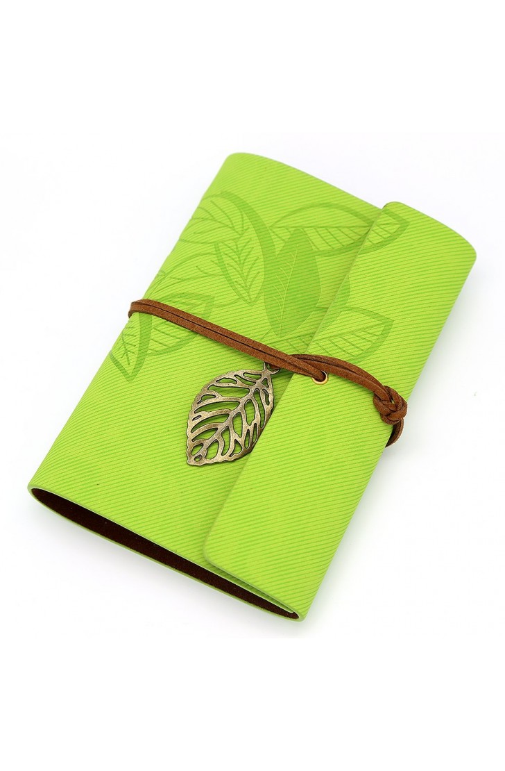 EvZ Vintage Light Green PU Leather Cover Loose Leaf Blank Notebook Journal Diary Gift EvZ Vintage Light Green PU Leather Cover Loose Leaf Blank Notebook Journal Diary Gift