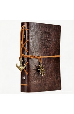 EvZ 7-Inch Refillable A6 Binder Notebook - Premium Vegan Leather Personal Planner, Eco-Friendly Journal with 6-Ring Loose-Leaf System for Writing, Business, and Creative Sketches, Coffee