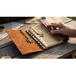 EvZ 7-Inch Refillable A6 Binder Notebook - Premium Vegan Leather Personal Planner, Eco-Friendly Journal with 6-Ring Loose-Leaf System for Writing, Business, and Creative Sketches, Red Brown EvZ 7-Inch Refillable A6 Binder Notebook - Premium Vegan Leather Personal Planner, Eco-Friendly Journal with 6-Ring Loose-Leaf System for Writing, Business, and Creative Sketches, Red Brown