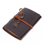 EvZ Vintage Leather Journal - 5" Refillable Nautical Writing Notebook with Anchor & Rudder Pendants - Small Spiral Blank Sketchbook for Travel, Poetry & Art - Classic Embossed Diary, Coffee EvZ Vintage Leather Journal - 5" Refillable Nautical Writing Notebook with Anchor & Rudder Pendants - Small Spiral Blank Sketchbook for Travel, Poetry & Art - Classic Embossed Diary, Coffee