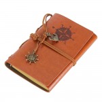 EvZ Vintage Leather Journal - 5" Refillable Coffee Brown Writing Notebook with Nautical Anchor & Rudder Pendants - Small Spiral Blank Sketchbook for Travel, Poetry & Diary - Classic Embossed Art Journal EvZ Vintage Leather Journal - 5" Refillable Coffee Brown Writing Notebook with Nautical Anchor & Rudder Pendants - Small Spiral Blank Sketchbook for Travel, Poetry & Diary - Classic Embossed Art Journal