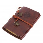 EvZ Vintage Leather Journal - 5" Refillable Coffee Brown Notebook with Anchor & Rudder Pendants - Small Spiral Blank Diary for Travel, Writing & Art - Classic Embossed Nautical Sketchbook EvZ Vintage Leather Journal - 5" Refillable Coffee Brown Notebook with Anchor & Rudder Pendants - Small Spiral Blank Diary for Travel, Writing & Art - Classic Embossed Nautical Sketchbook