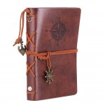 EvZ Vintage Leather Journal - 5" Refillable Coffee Brown Notebook with Anchor & Rudder Pendants - Small Spiral Blank Diary for Travel, Writing & Art - Classic Embossed Nautical Sketchbook EvZ Vintage Leather Journal - 5" Refillable Coffee Brown Notebook with Anchor & Rudder Pendants - Small Spiral Blank Diary for Travel, Writing & Art - Classic Embossed Nautical Sketchbook