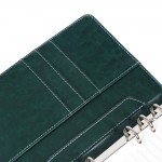 Leather Writing Notebook Organizer, Travel Journal, Vintage Business Binder Refillable Steno Memo Notepad Planner Diary, 7 in, Lined Paper, Card Slots, Pen Holder, Adjustable Snaps, Retro Green Leather Writing Notebook Organizer, Travel Journal, Vintage Business Binder Refillable Steno Memo Notepad Planner Diary, 7 in, Lined Paper, Card Slots, Pen Holder, Adjustable Snaps, Retro Green
