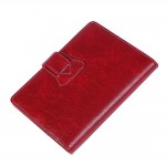 Leather Writing Notebook Organizer, Travel Journal, Vintage Business Binder Refillable Steno Memo Notepad Planner Diary, 7 in, Lined Paper, Card Slots, Pen Holder, Adjustable Snaps, Retro Red Leather Writing Notebook Organizer, Travel Journal, Vintage Business Binder Refillable Steno Memo Notepad Planner Diary, 7 in, Lined Paper, Card Slots, Pen Holder, Adjustable Snaps, Retro Red