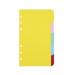 EvZ 5 Color Index Per Tab for 7 Inches Journal Organizer Diary A6 Notepad Notebook 6 Holes Ring Binder, 5 Random Colors Pcs EvZ 5 Color Index Per Tab for 7 Inches Journal Organizer Diary A6 Notepad Notebook 6 Holes Ring Binder, 5 Random Colors Pcs