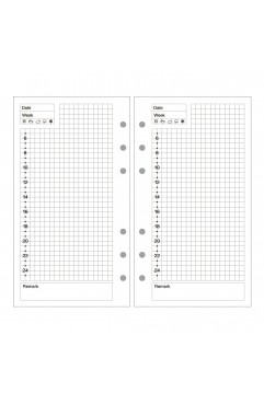 EvZ A6 Refill Today Paper, 6 Holes Ring Binder Filler for 7 Inches Refillable Journal Notebook Diary Organizer Planner Inserts, 80 Sheets / 160 Pages