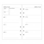 EvZ A6 Refill Week Planner Paper, 6 Holes Ring Binder Filler for 7 Inches Refillable Journal Notebook Diary Organizer Planner Inserts, 80 Sheets / 160 Pages EvZ A6 Refill Week Planner Paper, 6 Holes Ring Binder Filler for 7 Inches Refillable Journal Notebook Diary Organizer Planner Inserts, 80 Sheets / 160 Pages