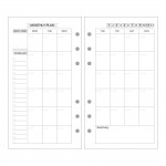 EvZ A6 Refill Month Planner Paper, 6 Holes Ring Binder Filler for 7 Inches Refillable Journal Notebook Diary Organizer Planner Inserts, 80 Sheets / 160 Pages EvZ A6 Refill Month Planner Paper, 6 Holes Ring Binder Filler for 7 Inches Refillable Journal Notebook Diary Organizer Planner Inserts, 80 Sheets / 160 Pages