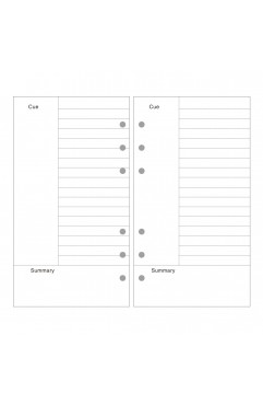 EvZ A6 Refill Cornell Paper, 6 Holes Ring Binder Filler for 7 Inches Refillable Journal Notebook Diary Organizer Planner Inserts, 80 Sheets / 160 Pages